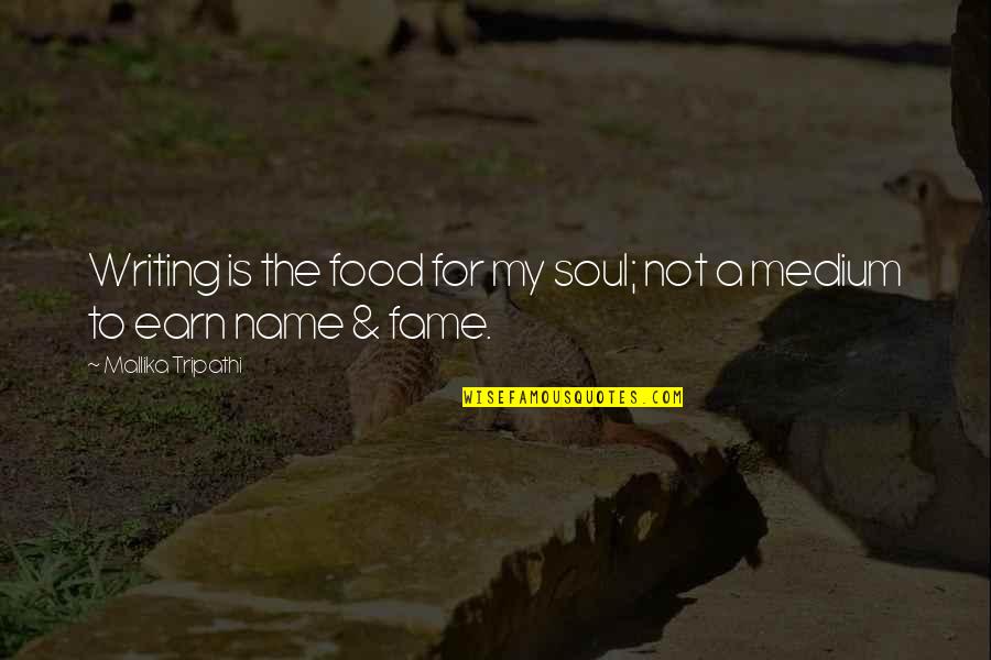 Application That Used To Flash Quotes By Mallika Tripathi: Writing is the food for my soul; not