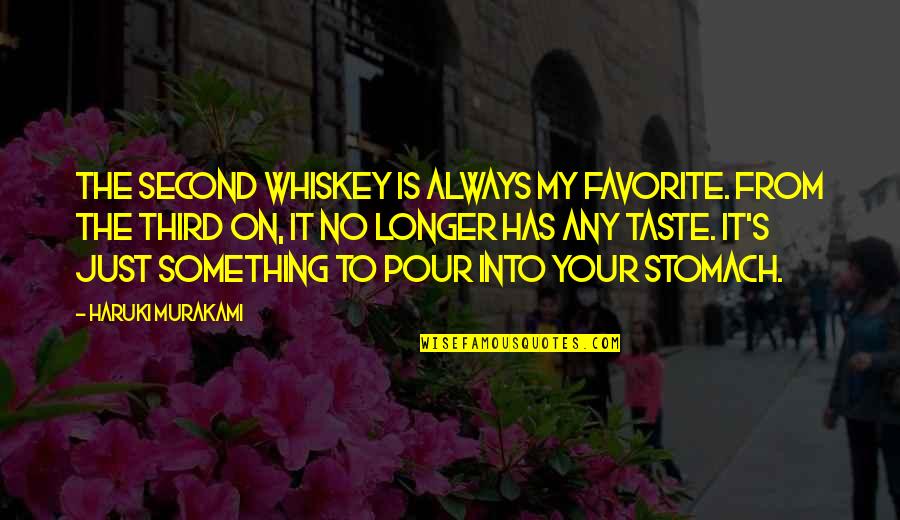 Applies Foundation Quotes By Haruki Murakami: The second whiskey is always my favorite. From Applies Foundation Quotes By Haruki Murakami: The second whiskey is always my favorite. From