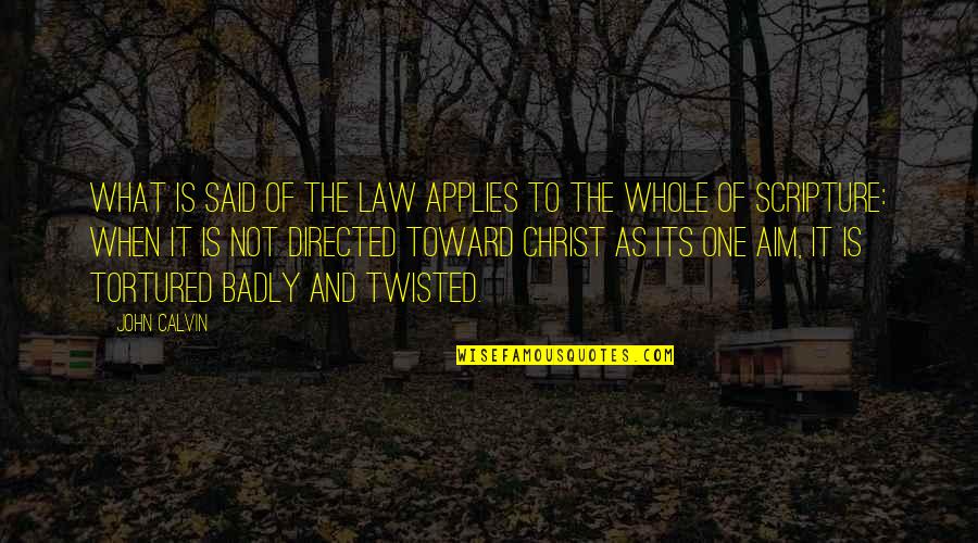 Applies Quotes By John Calvin: What is said of the law applies to