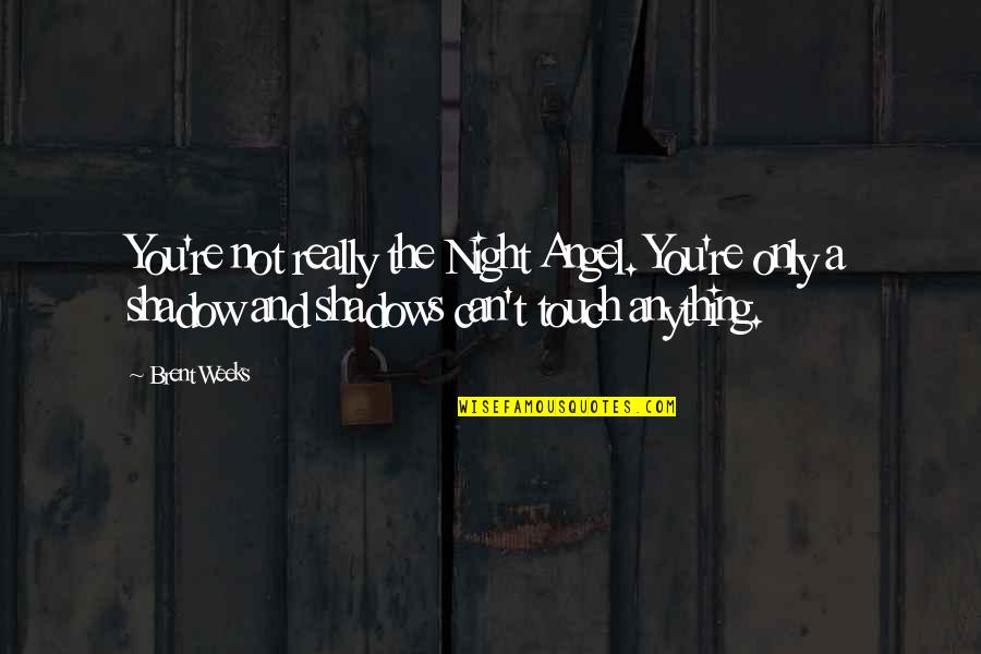 Applying Past Knowledge To New Situations Quotes By Brent Weeks: You're not really the Night Angel. You're only