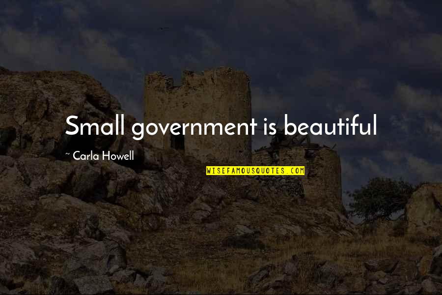 Apprears Quotes By Carla Howell: Small government is beautiful Apprears Quotes By Carla Howell: Small government is beautiful