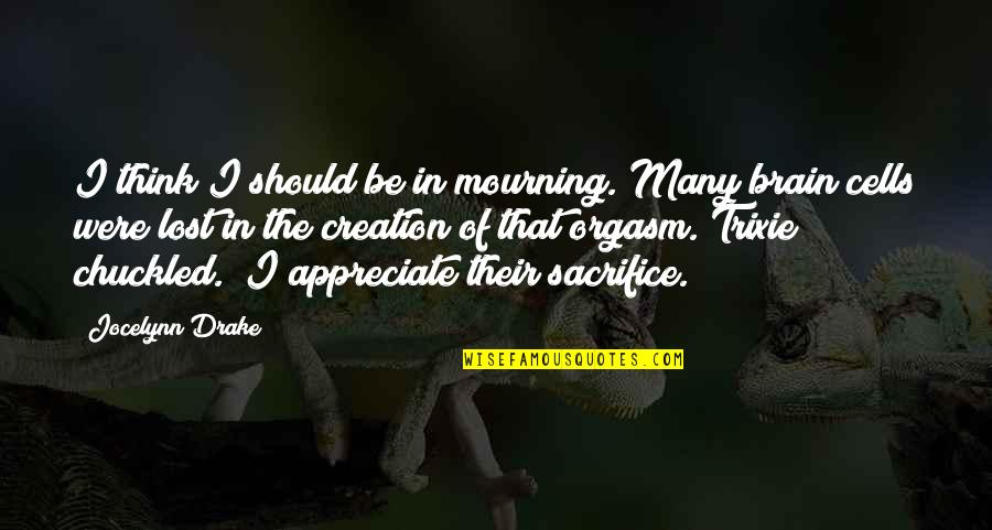 Appreciate Each Other Quotes By Jocelynn Drake: I think I should be in mourning. Many