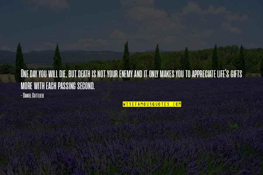 Appreciate More Quotes By Daniel Gottlieb: One day you will die, but death is Appreciate More Quotes By Daniel Gottlieb: One day you will die, but death is