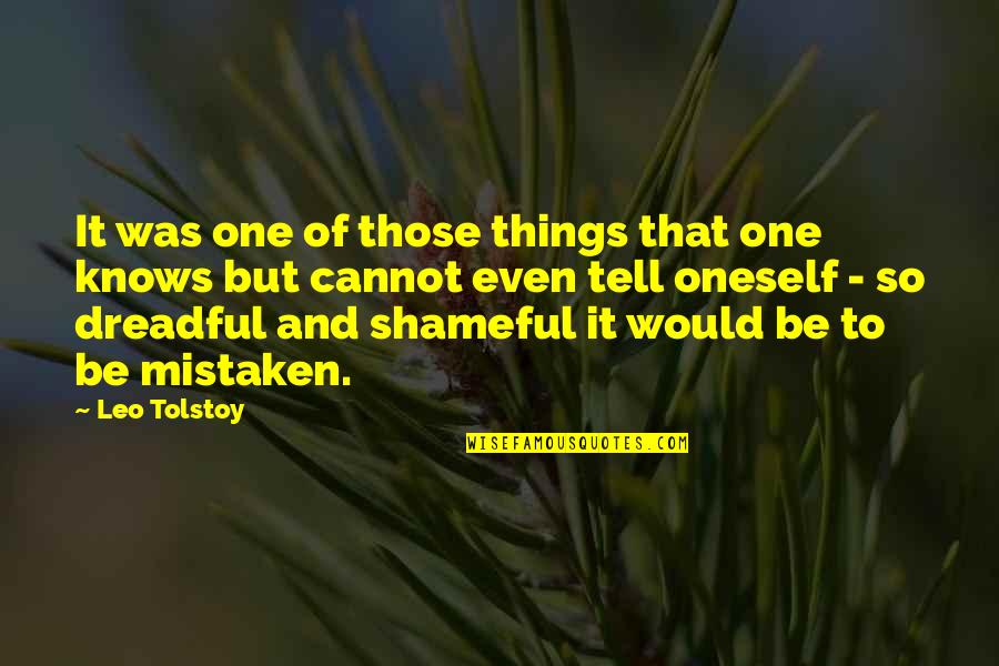 Appreciates Clip Quotes By Leo Tolstoy: It was one of those things that one