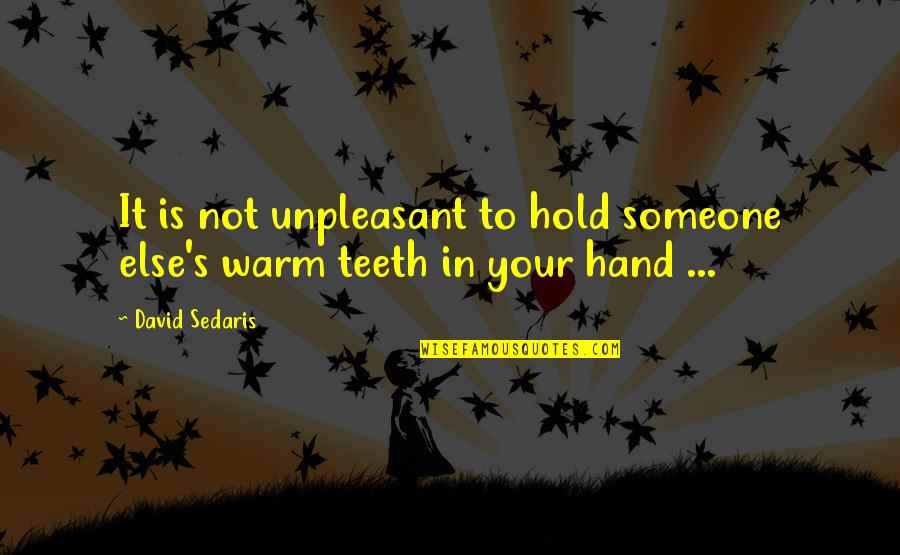 Appreciation Good Boss Quotes By David Sedaris: It is not unpleasant to hold someone else's