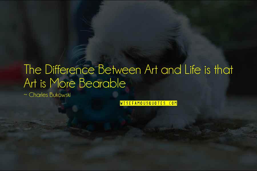 Appreciation To Loved One Quotes By Charles Bukowski: The Difference Between Art and Life is that Appreciation To Loved One Quotes By Charles Bukowski: The Difference Between Art and Life is that