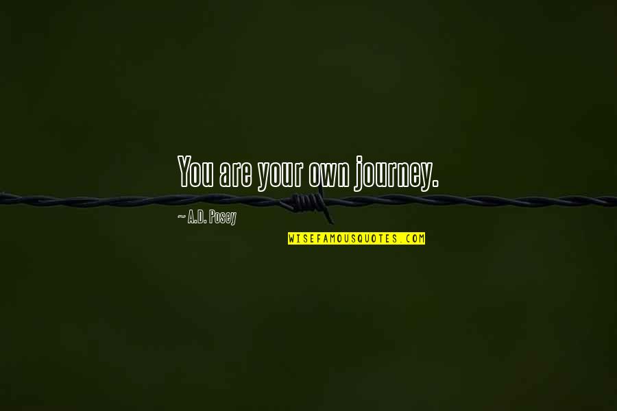 Apprehensiveness Quotes By A.D. Posey: You are your own journey.