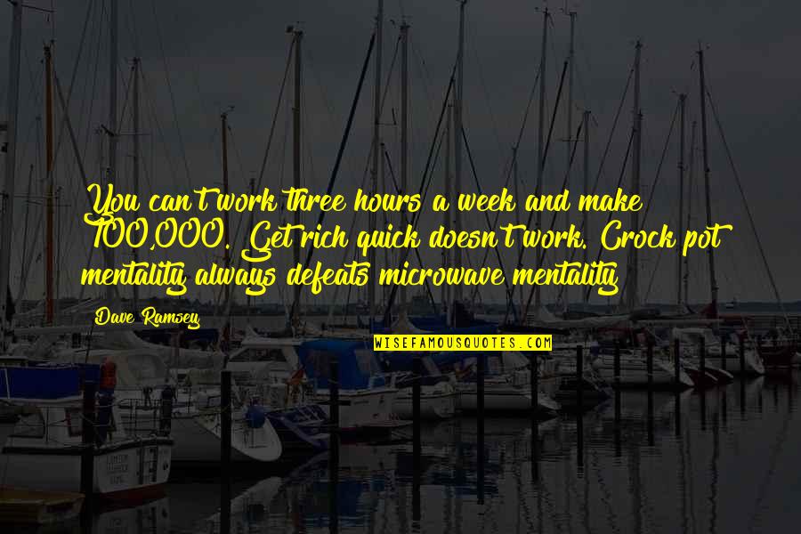 Appreicate Quotes By Dave Ramsey: You can't work three hours a week and