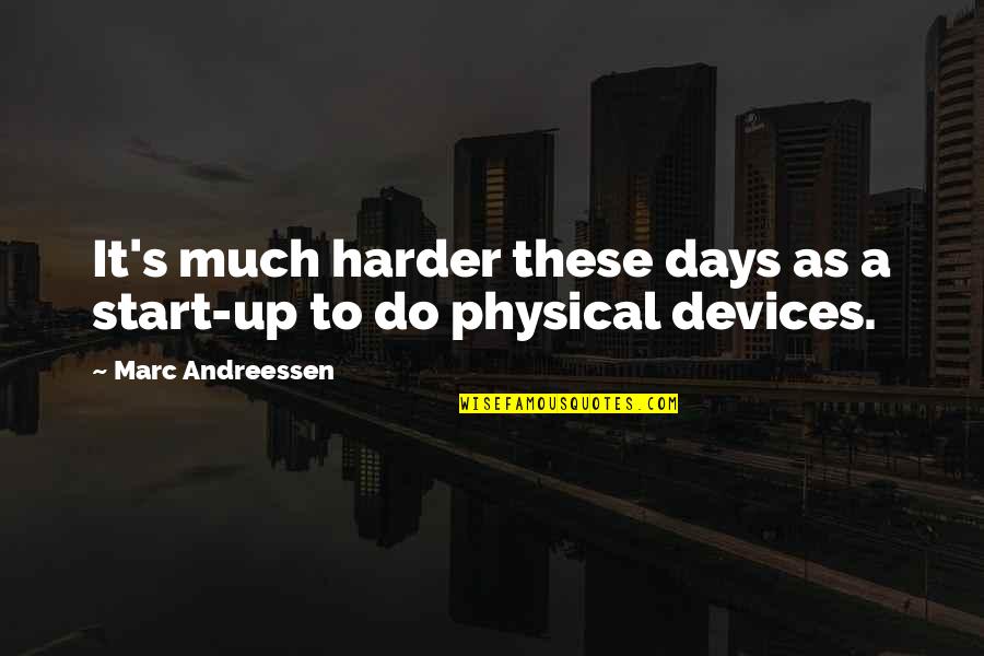Appresso Gli Quotes By Marc Andreessen: It's much harder these days as a start-up Appresso Gli Quotes By Marc Andreessen: It's much harder these days as a start-up