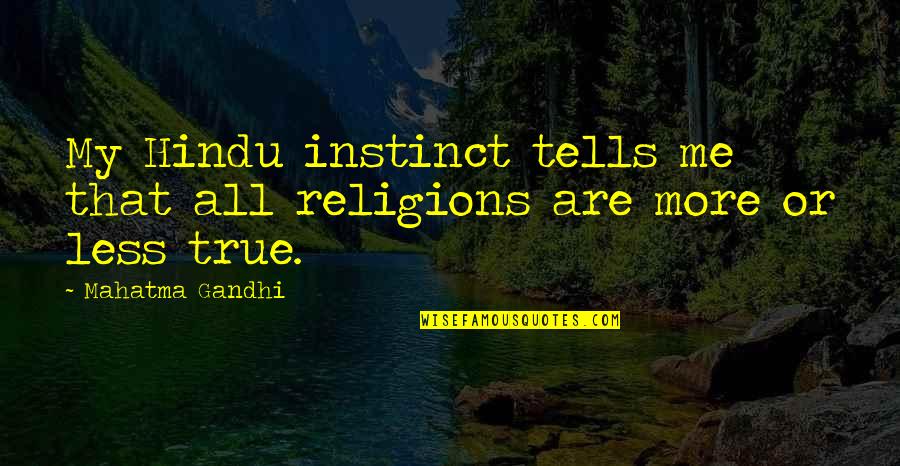 Approves Special Law Quotes By Mahatma Gandhi: My Hindu instinct tells me that all religions
