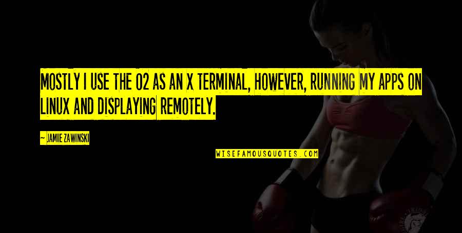 Apps With Quotes By Jamie Zawinski: Mostly I use the O2 as an X