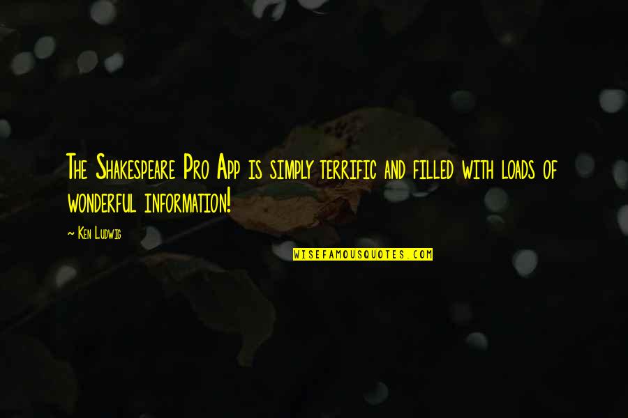 Apps With Quotes By Ken Ludwig: The Shakespeare Pro App is simply terrific and