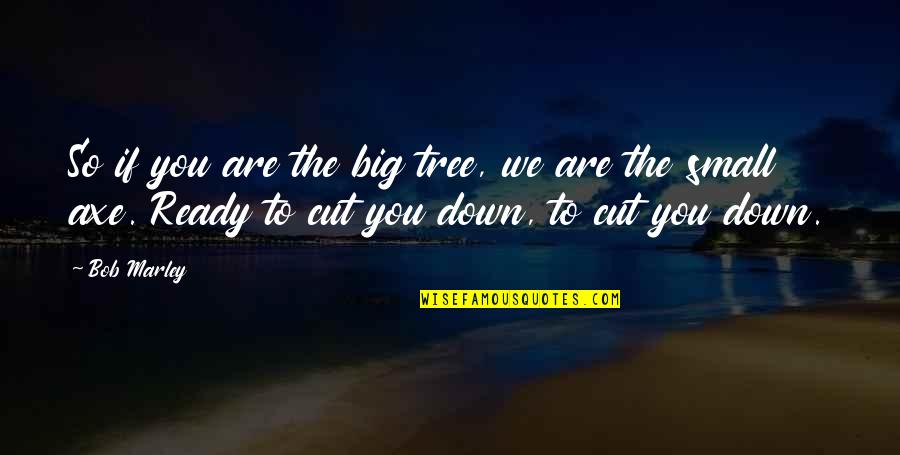 Appuie Tete Quotes By Bob Marley: So if you are the big tree, we