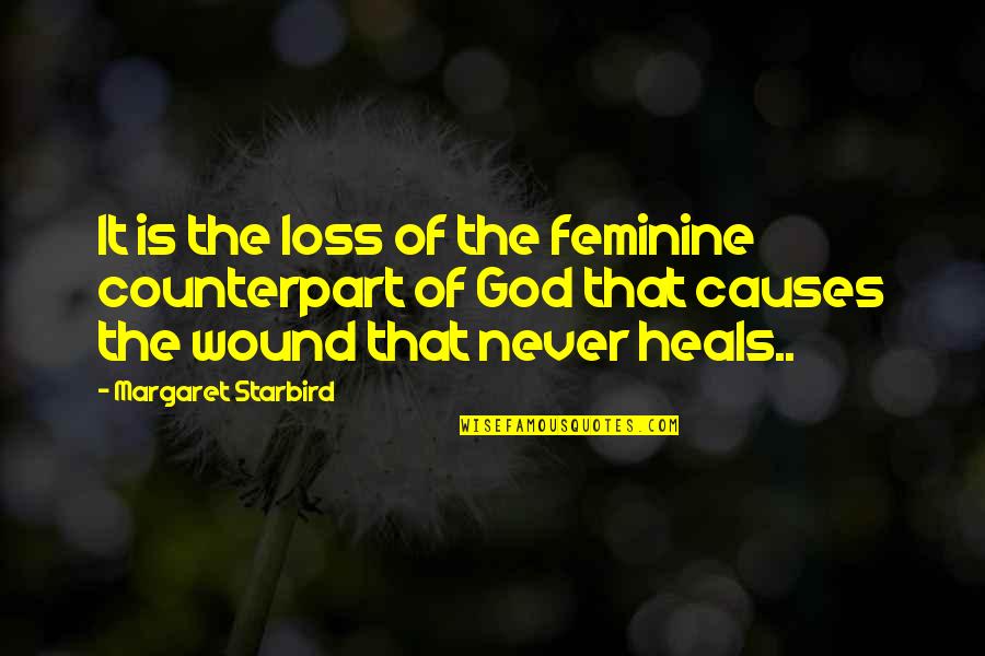 Appuyer Vervoegen Quotes By Margaret Starbird: It is the loss of the feminine counterpart Appuyer Vervoegen Quotes By Margaret Starbird: It is the loss of the feminine counterpart