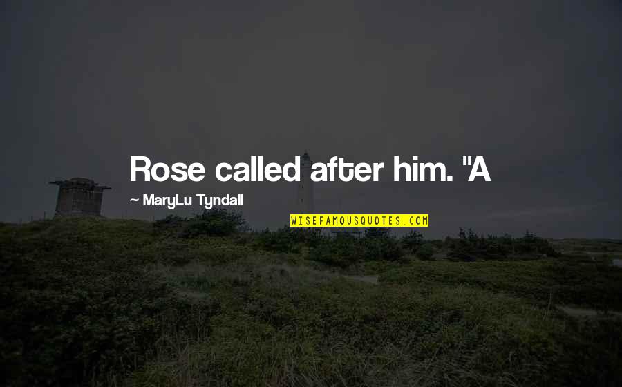 Aprendiste Quotes By MaryLu Tyndall: Rose called after him. "A