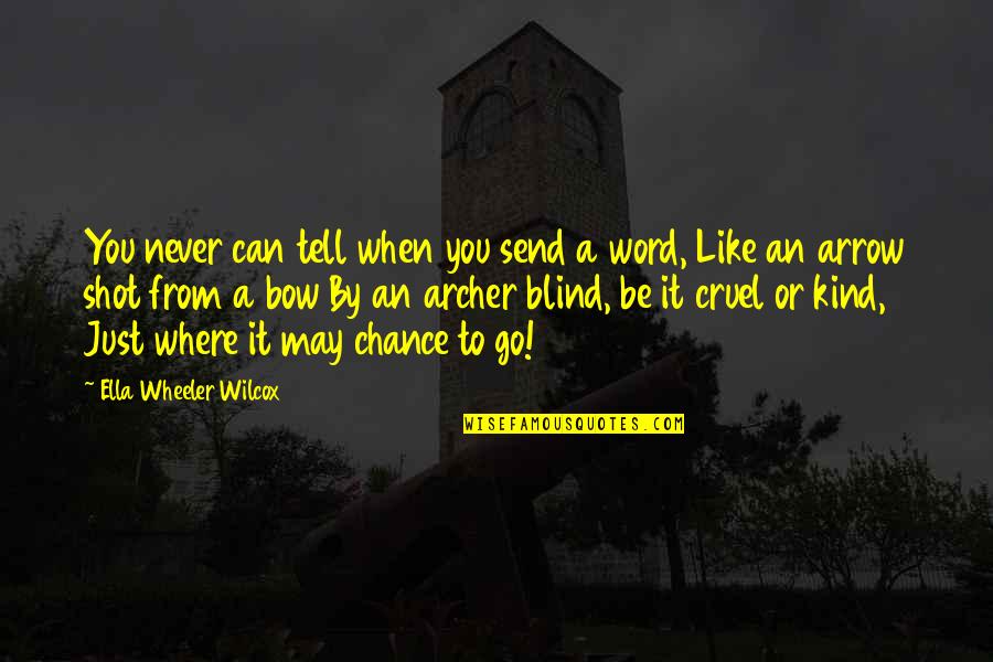 Apresoline Hydralazine Quotes By Ella Wheeler Wilcox: You never can tell when you send a Apresoline Hydralazine Quotes By Ella Wheeler Wilcox: You never can tell when you send a