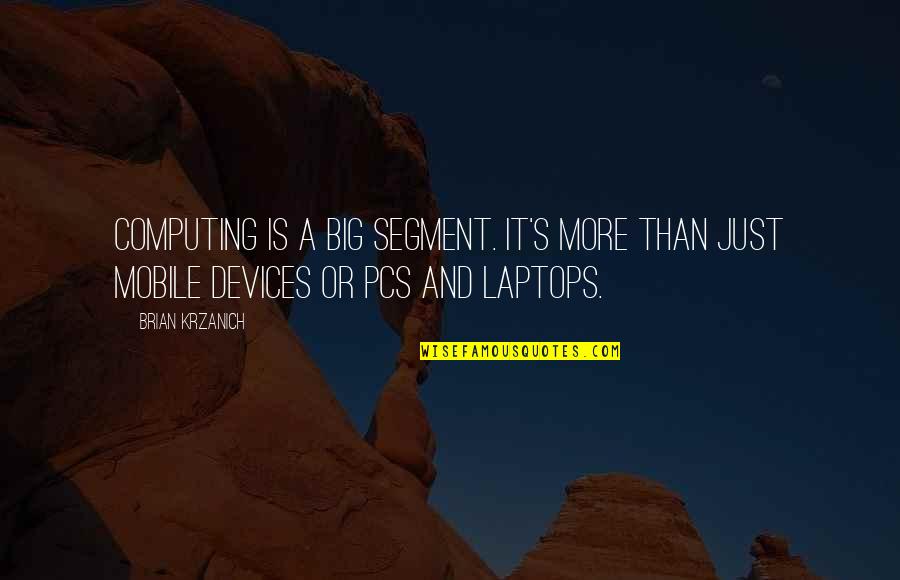 Aprisionado Quotes By Brian Krzanich: Computing is a big segment. It's more than