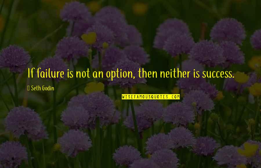 Aprovechamiento Quotes By Seth Godin: If failure is not an option, then neither