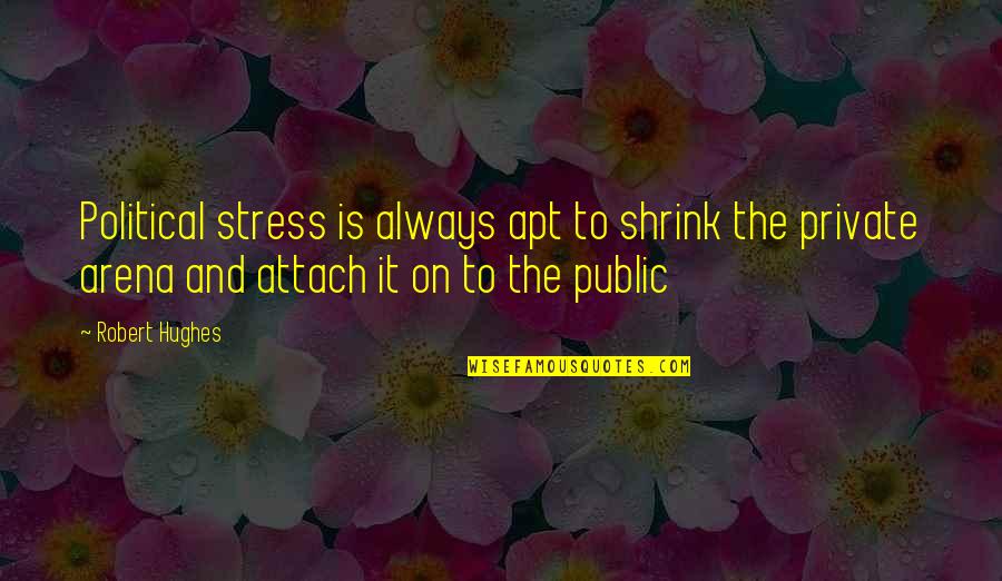 Apt's Quotes By Robert Hughes: Political stress is always apt to shrink the