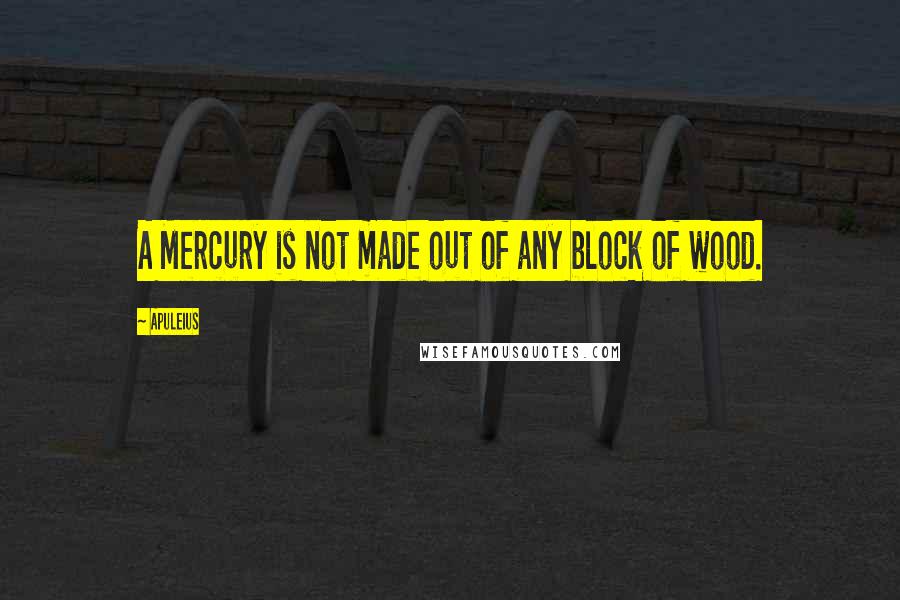 Apuleius quotes: A Mercury is not made out of any block of wood.