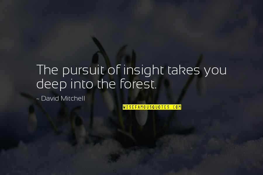Apunalado Quotes By David Mitchell: The pursuit of insight takes you deep into
