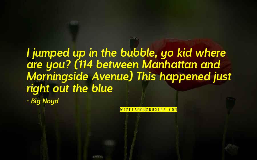 Aqaba Quotes By Big Noyd: I jumped up in the bubble, yo kid