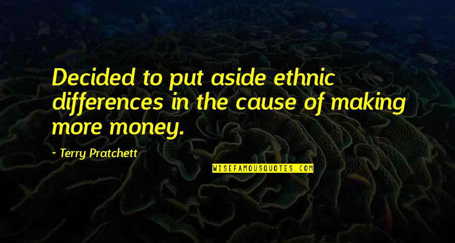Aquarium Related Quotes By Terry Pratchett: Decided to put aside ethnic differences in the