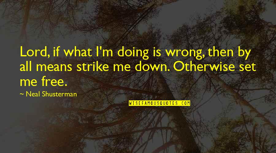 Aquatic Exercise Quotes By Neal Shusterman: Lord, if what I'm doing is wrong, then