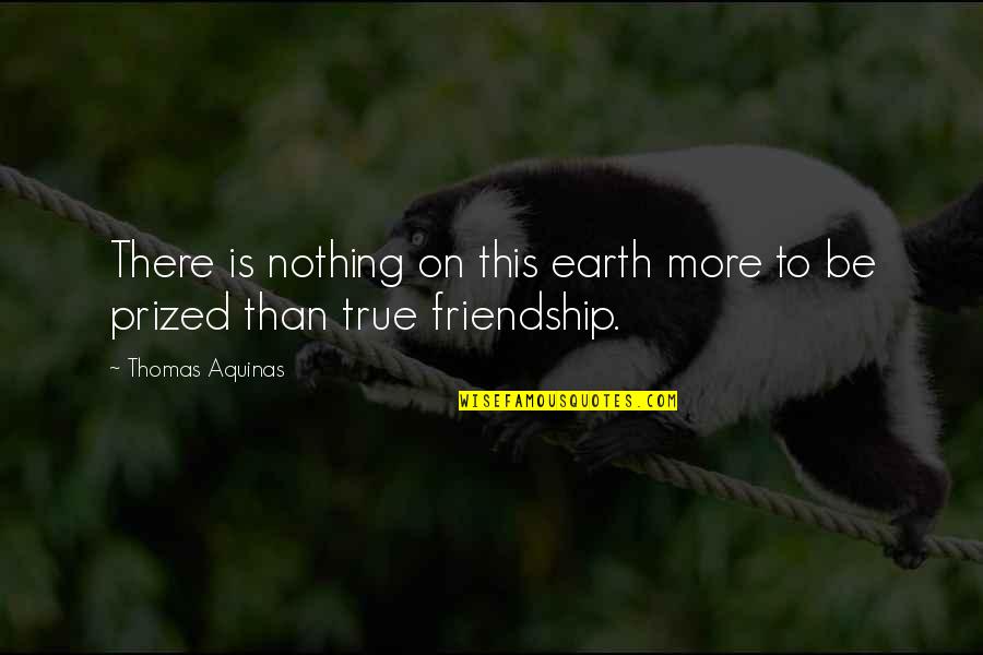 Aquinas Friendship Quotes By Thomas Aquinas: There is nothing on this earth more to