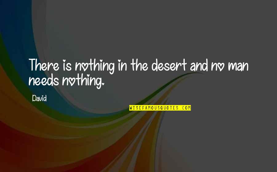Arabia Quotes By David: There is nothing in the desert and no
