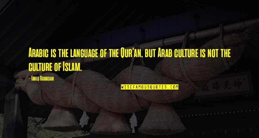 Arabic Culture Quotes By Tariq Ramadan: Arabic is the language of the Qur'an, but
