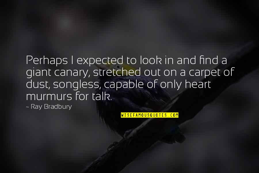 Arabo Ispiryan Quotes By Ray Bradbury: Perhaps I expected to look in and find