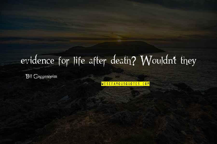 Aracilik Quotes By Bill Guggenheim: evidence for life after death? Wouldn't they