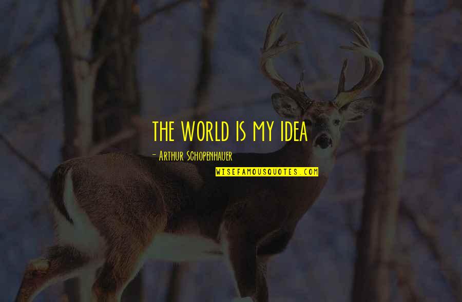 Arahant Quotes By Arthur Schopenhauer: the world is my idea