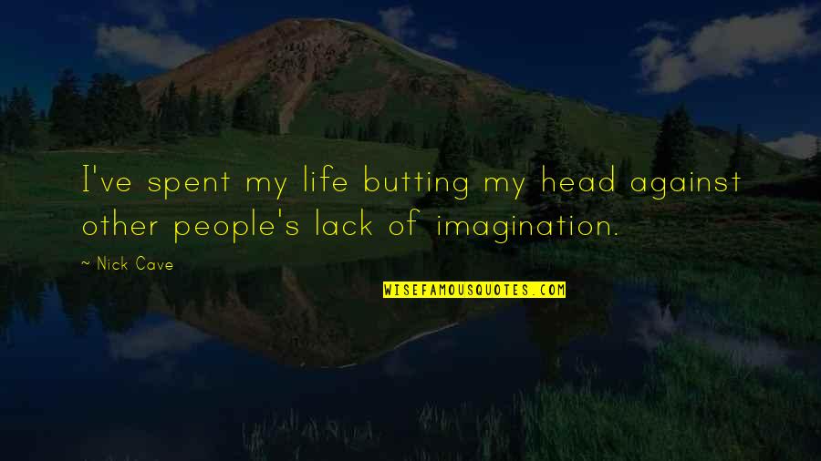 Araneus Bicentenarius Quotes By Nick Cave: I've spent my life butting my head against
