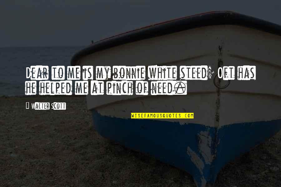 Araratyan Dashtavayr Quotes By Walter Scott: Dear to me is my bonnie white steed;