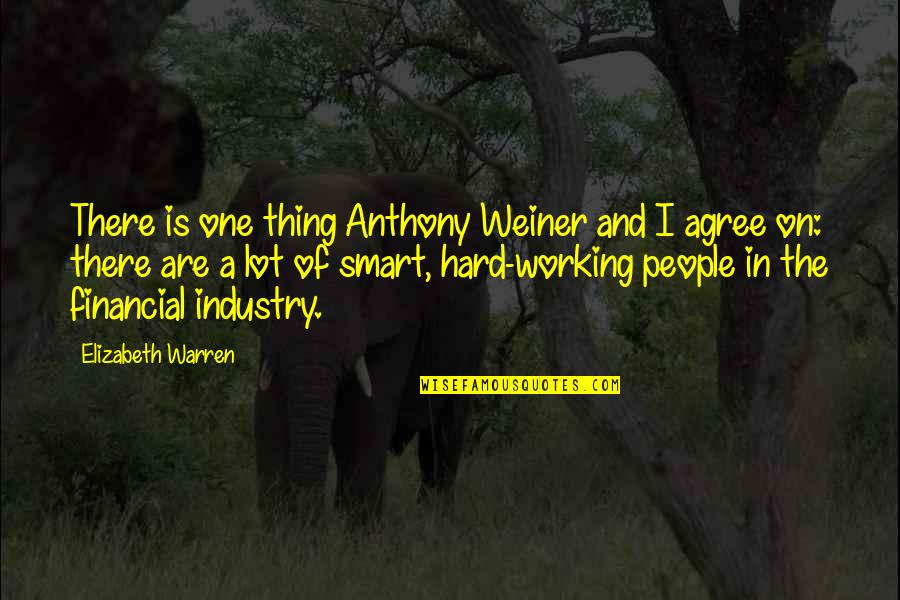 Arashiyama Monkey Quotes By Elizabeth Warren: There is one thing Anthony Weiner and I Arashiyama Monkey Quotes By Elizabeth Warren: There is one thing Anthony Weiner and I
