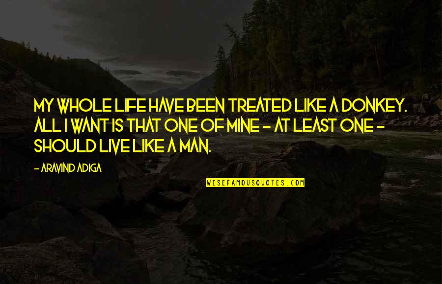 Aravind Quotes By Aravind Adiga: My whole life have been treated like a