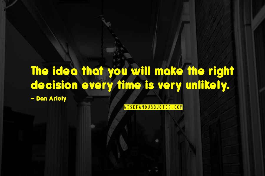 Arawaks Quotes By Dan Ariely: The idea that you will make the right