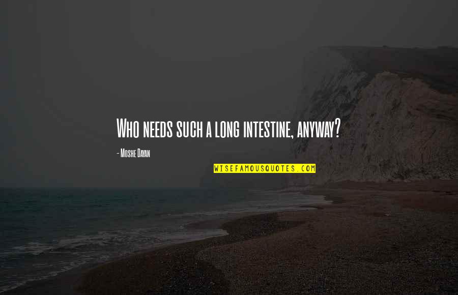 Arber Zeneli Quotes By Moshe Dayan: Who needs such a long intestine, anyway? Arber Zeneli Quotes By Moshe Dayan: Who needs such a long intestine, anyway?