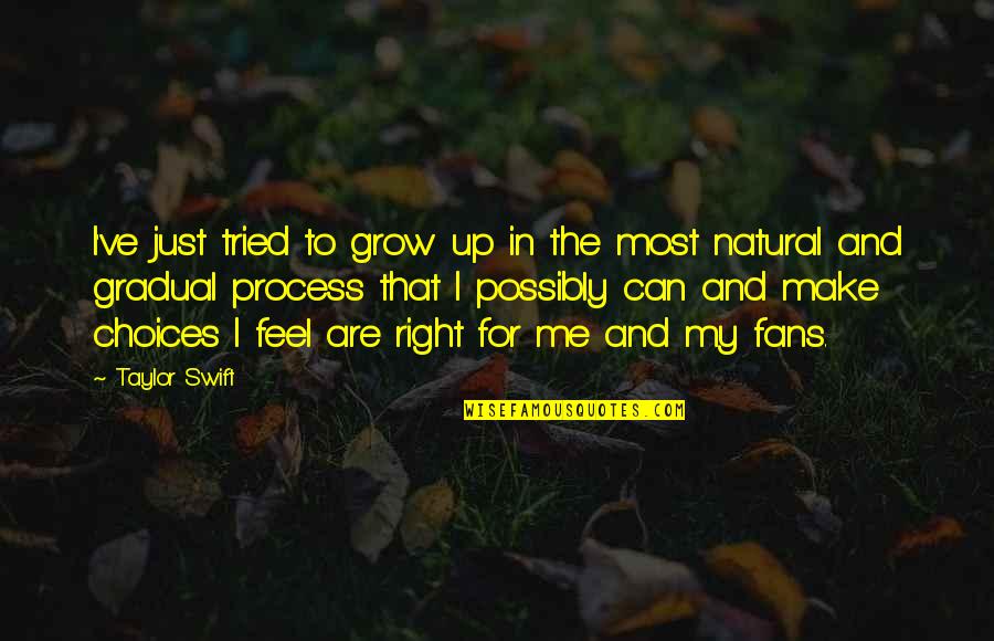Arbitraries Quotes By Taylor Swift: I've just tried to grow up in the