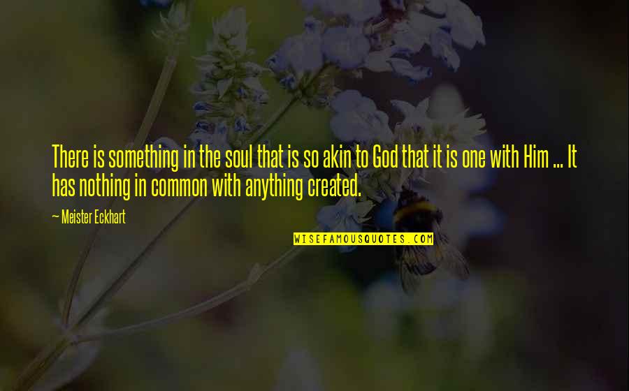 Arbol Familiar Quotes By Meister Eckhart: There is something in the soul that is Arbol Familiar Quotes By Meister Eckhart: There is something in the soul that is