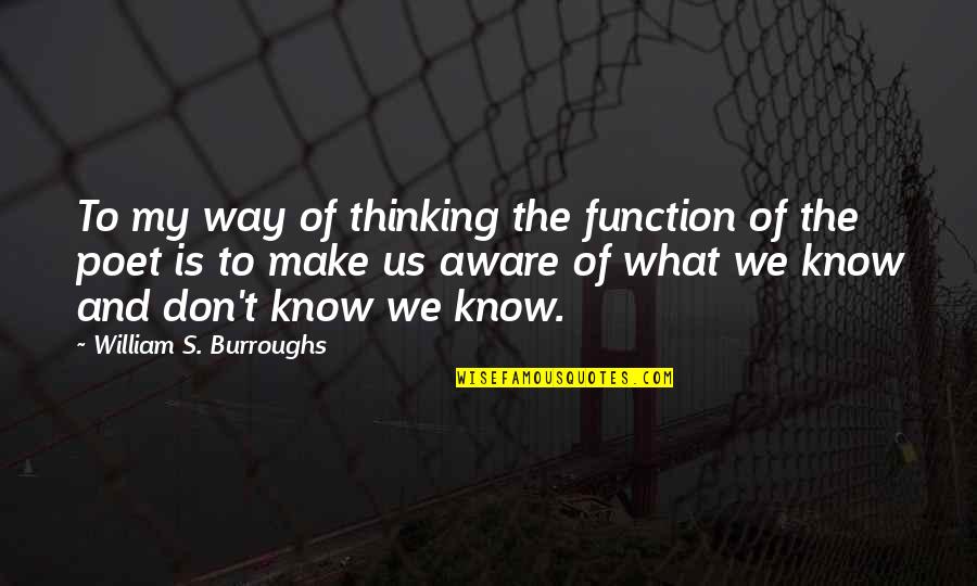 Arcangelos Italian Quotes By William S. Burroughs: To my way of thinking the function of