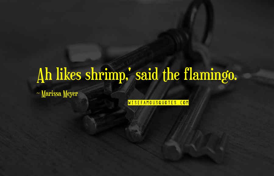 Arcanjo Sao Quotes By Marissa Meyer: Ah likes shrimp,' said the flamingo. Arcanjo Sao Quotes By Marissa Meyer: Ah likes shrimp,' said the flamingo.