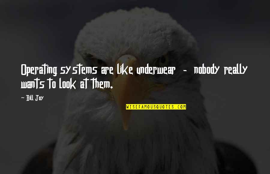 Arcelia Hernandez Quotes By Bill Joy: Operating systems are like underwear - nobody really