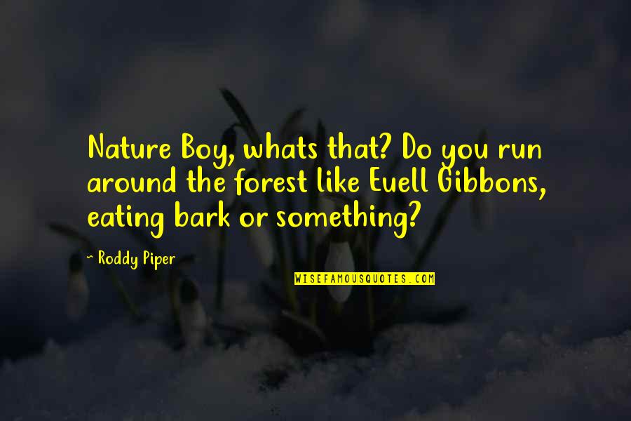 Archenemies Marissa Meyer Quotes By Roddy Piper: Nature Boy, whats that? Do you run around