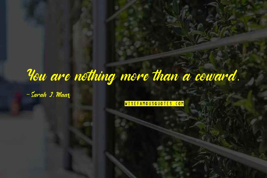 Archenemies Marissa Meyer Quotes By Sarah J. Maas: You are nothing more than a coward.