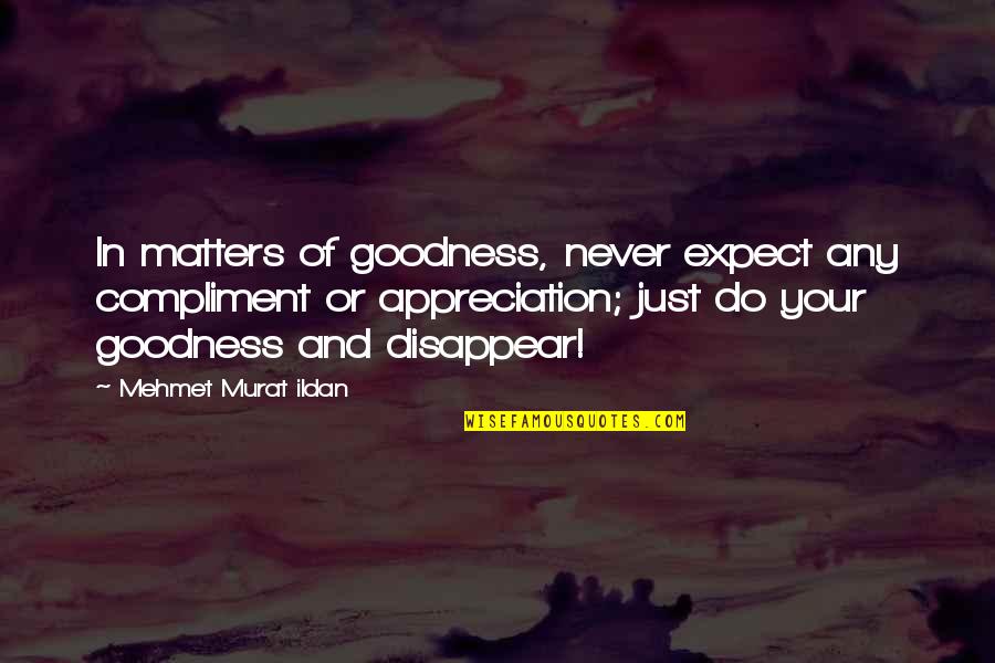 Archetypal Hero Quotes By Mehmet Murat Ildan: In matters of goodness, never expect any compliment Archetypal Hero Quotes By Mehmet Murat Ildan: In matters of goodness, never expect any compliment