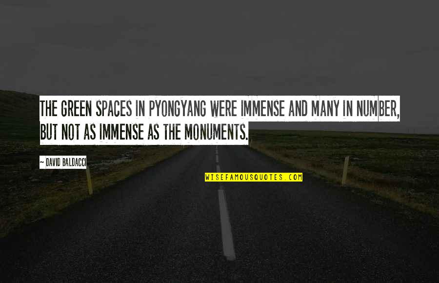 Archibald Grimke Quotes By David Baldacci: The green spaces in Pyongyang were immense and