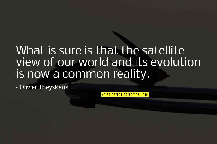 Archibald Rajs Quotes By Olivier Theyskens: What is sure is that the satellite view Archibald Rajs Quotes By Olivier Theyskens: What is sure is that the satellite view